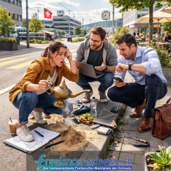 Freelancer-Witz: Der Projektmanager und die Wunderlampe Freelancer-Witz: Der Projektmanager und die Wunderlampe